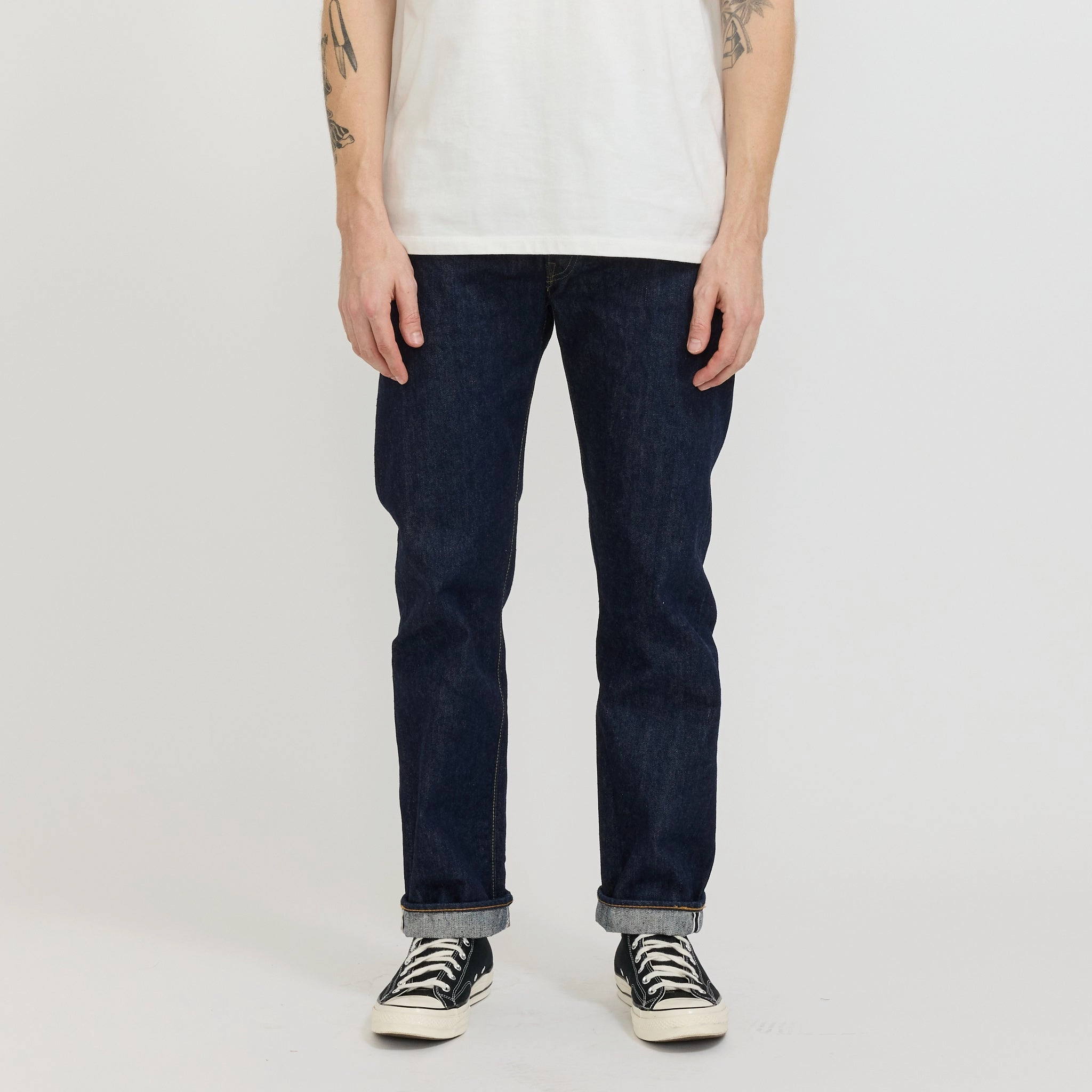 105 Standard Selvedge One Wash Minimalist Daily Wear Loose Neutral palette