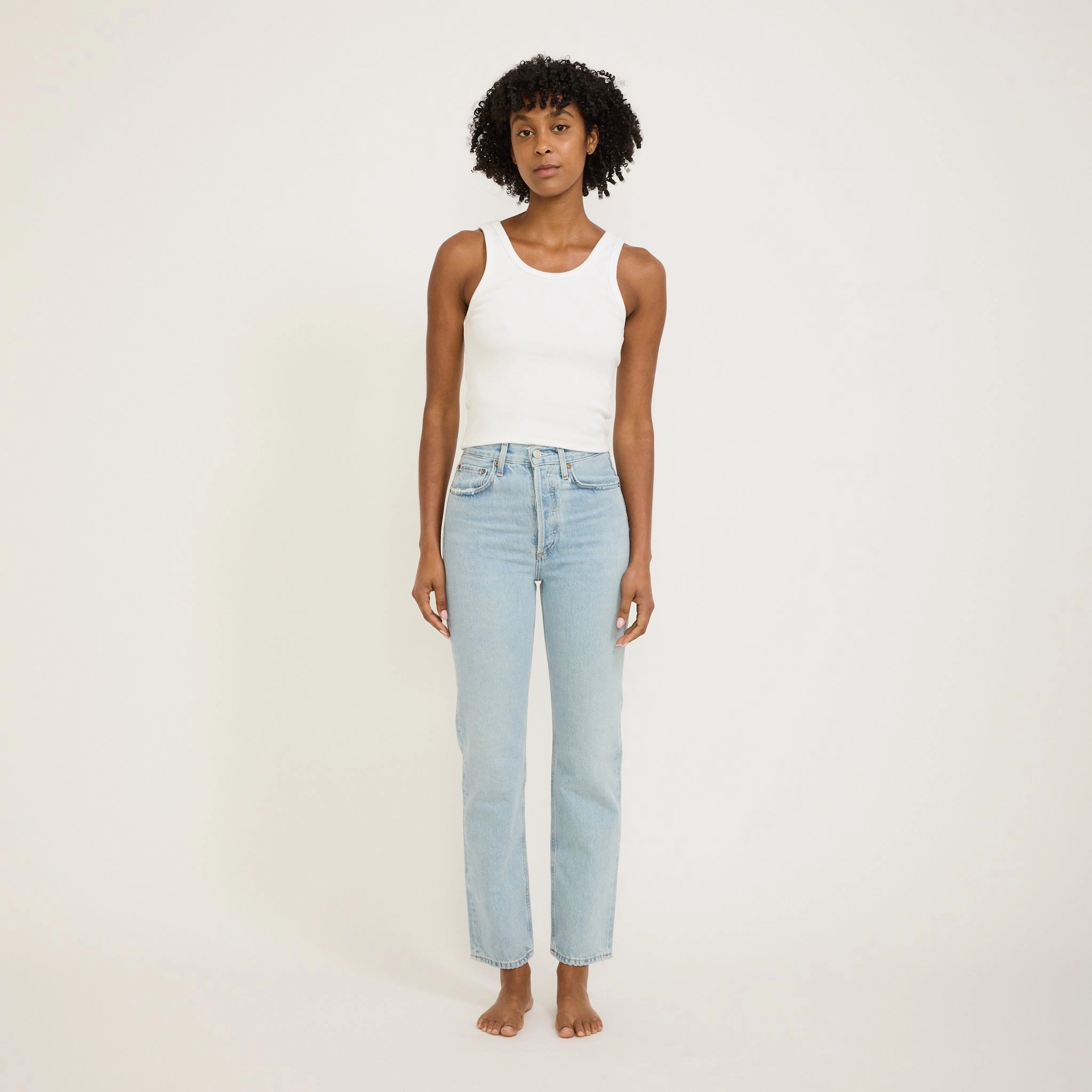 90's Pinch Waist High Rise Straight Focus Versatile Relaxed Style Timeless Piece