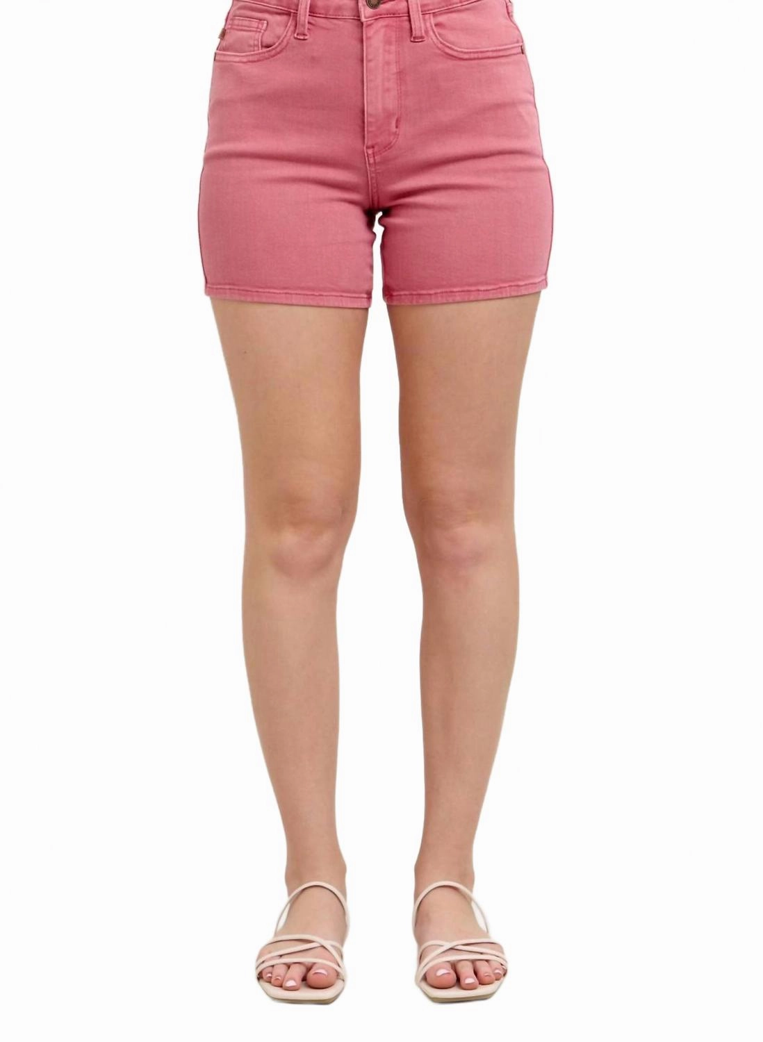 Dyed High Waisted Shorts In Rose Sleepwear