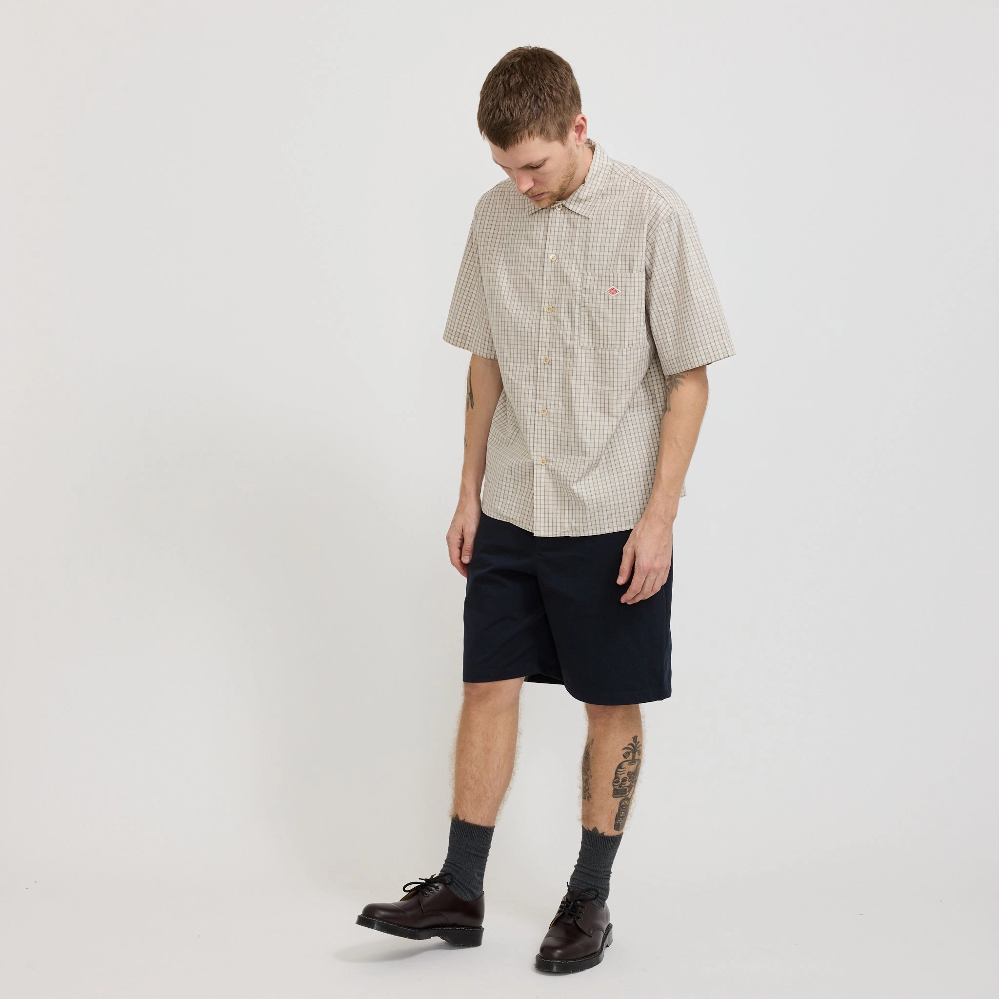 High Waist high - rise Easy Shorts Navy