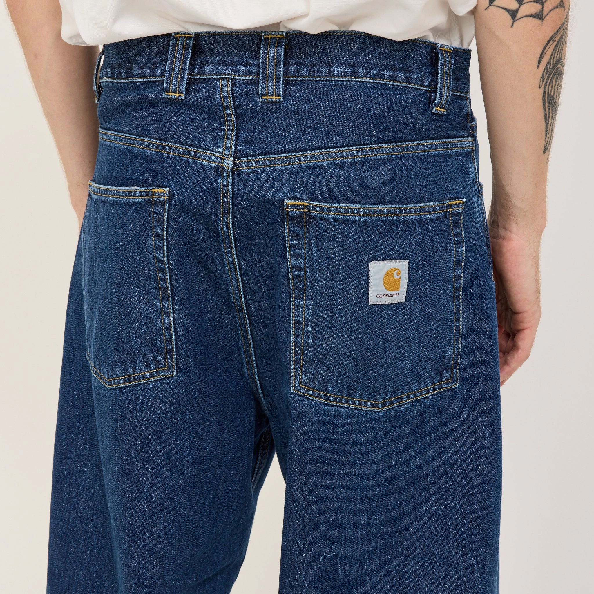 Everyday Party Look Neutral Casual Streetwear Fan Brandon Pant Blue Stone Washed