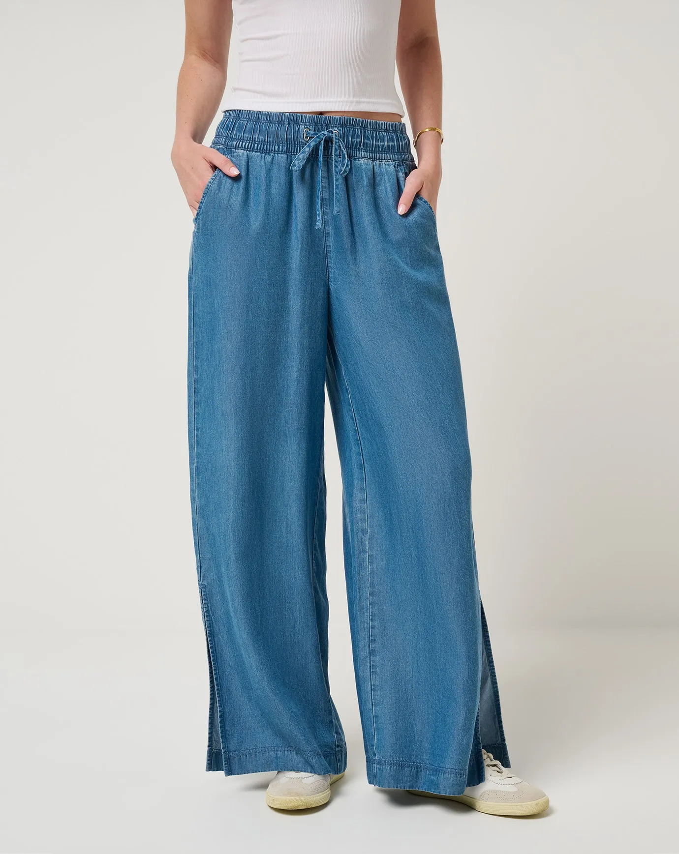 Chambray Pant Slim Profile Wrinkle Resistant