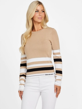 Compression Fit Technology Luxe Touch Eco Cindy Striped Sweater