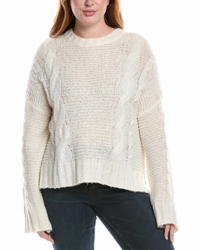 Splendid x @Cellajaneblog Cable Knit Wool-Blend Sweater Cold Weather Look Layered Comfort Wear