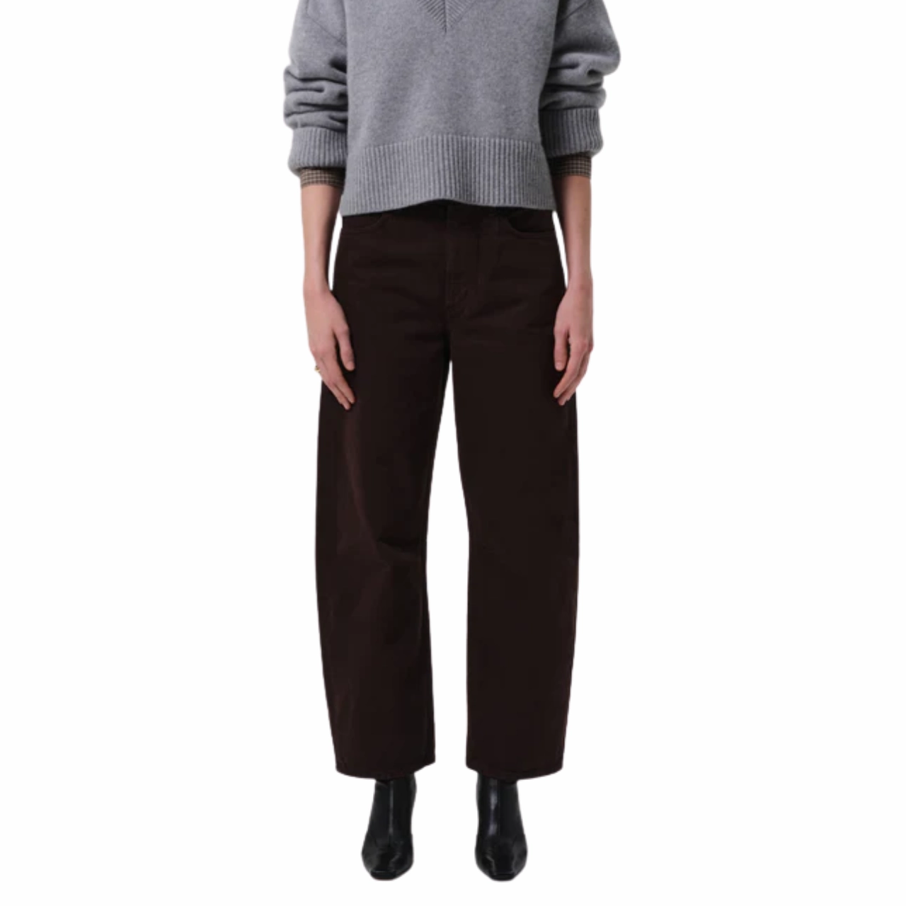 Cool Weather Non Restrictive Thigh Miro Jean Dark Brown