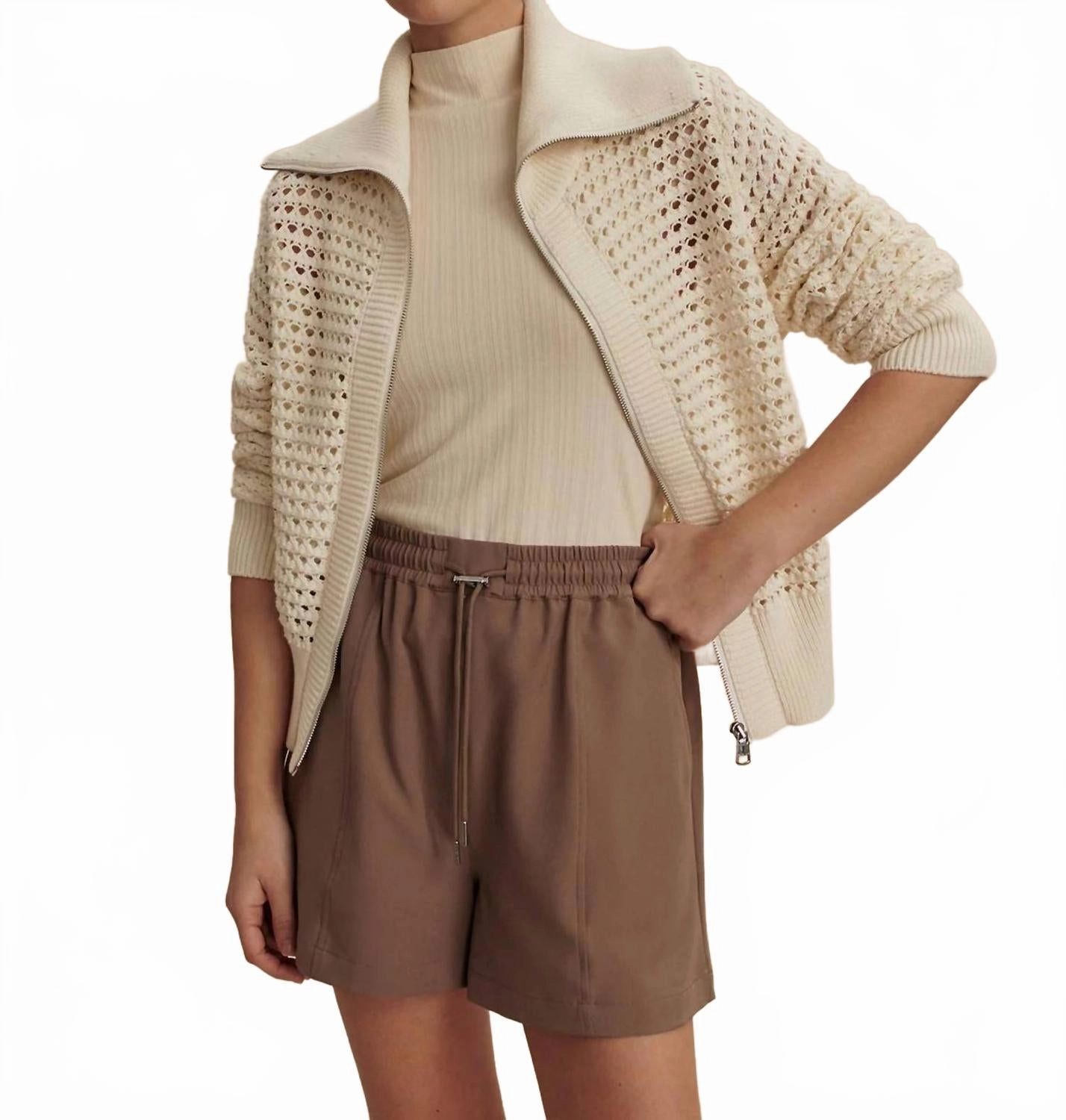 Esmond Shorts In Taupe Stone Comfortable Wear Sporty Style