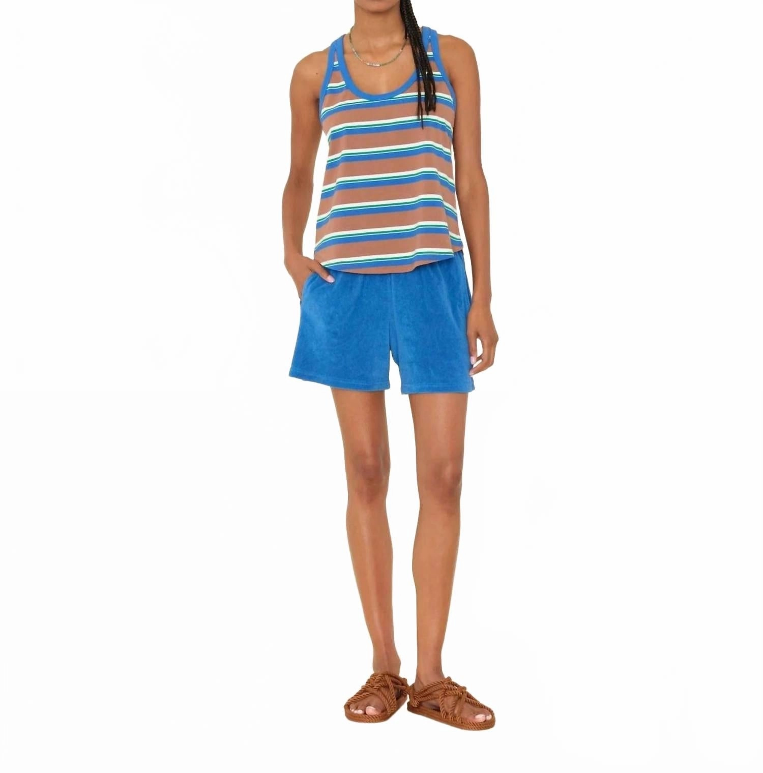 Shayden Shorts In Fiji Blue Reflective accents