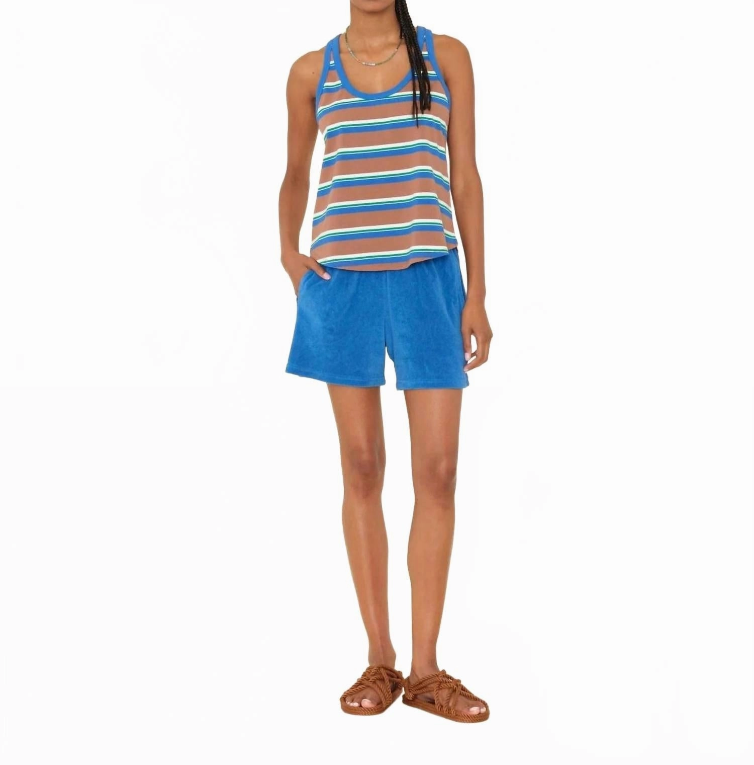 Breathable mesh lining Fitness Ready Shayden Shorts In Fiji Blue