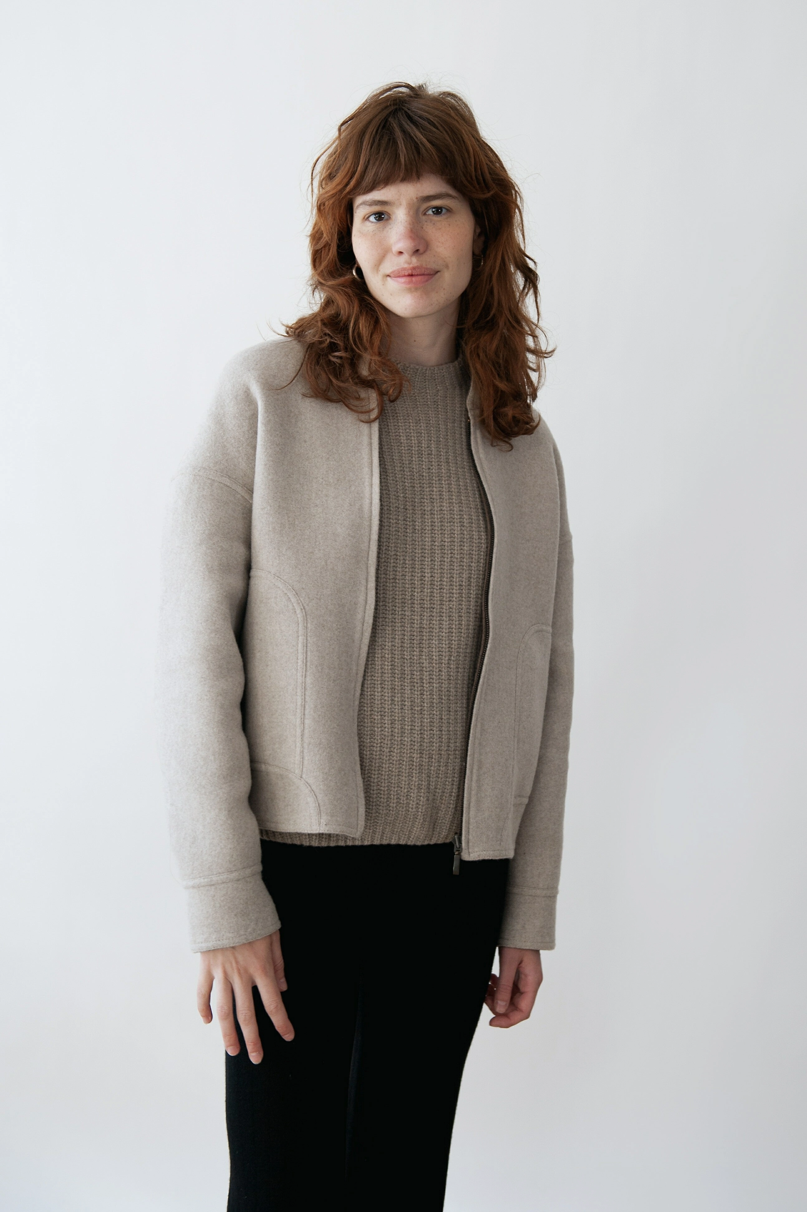 Eleanor Reversible Jacket Greige - Mokka Shrink Resistant Treatment