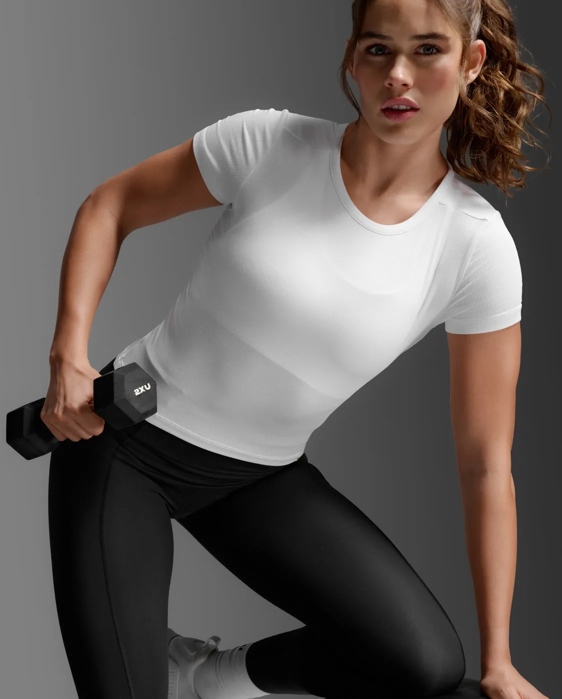 Natural Fiber Blend Fluid Ribbed Crop Tee