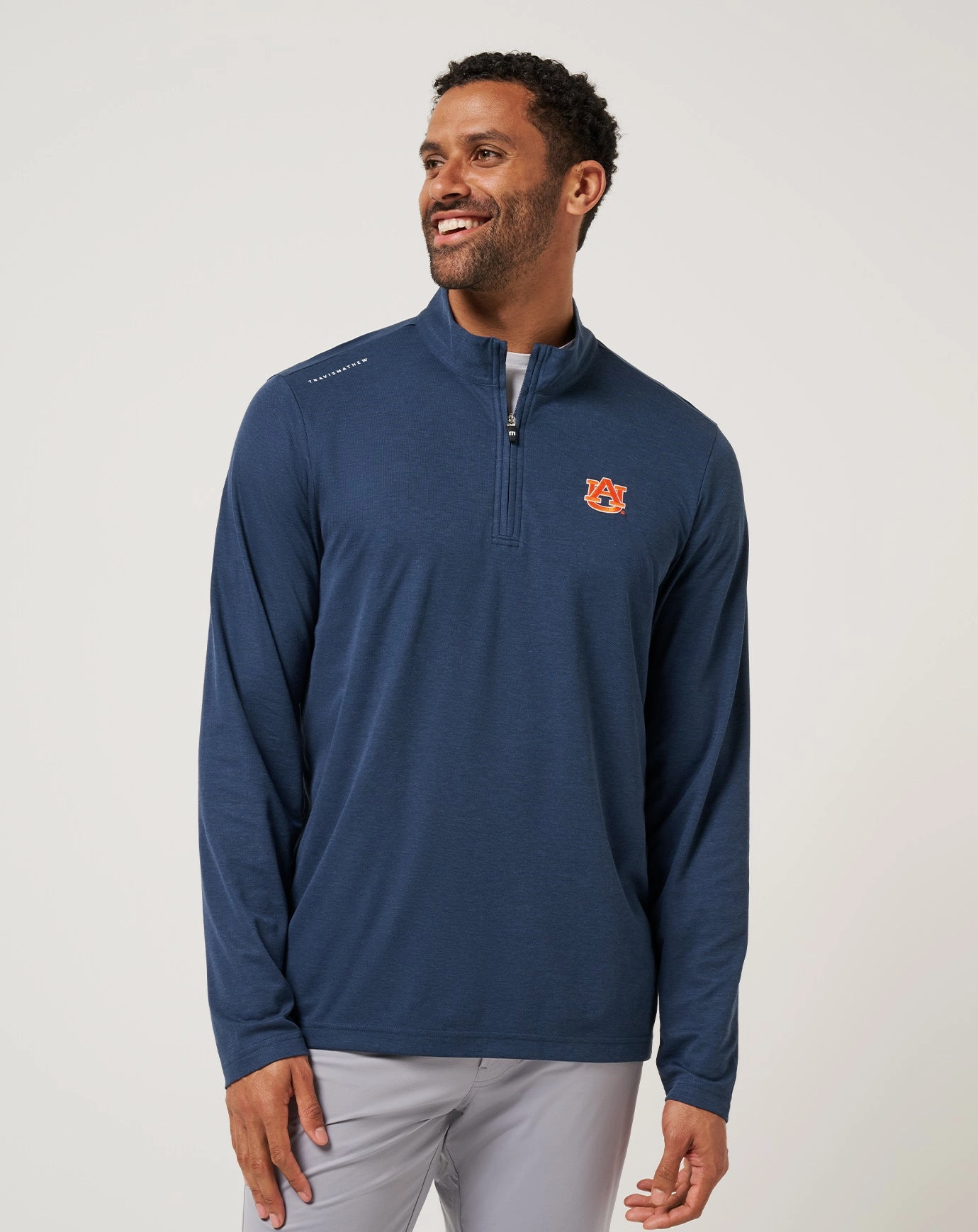 Auburn Time To Tailgate Quarter Zip Flexible Fit Wear Day To Night
