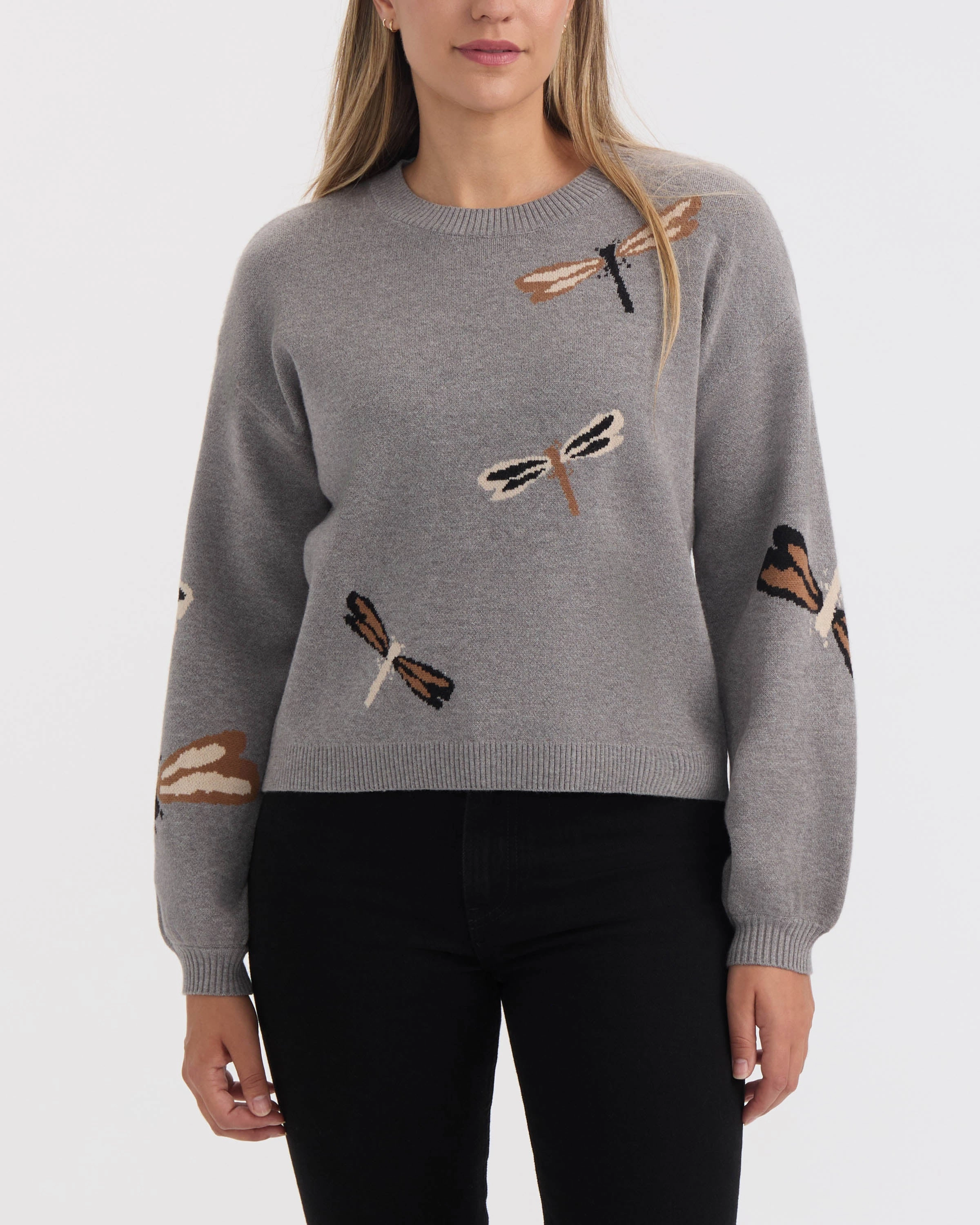 Moisture Wicking Fabric Simple Fashion Ellen Tracy Womens Jacquard Balloon Sleeve Pullover