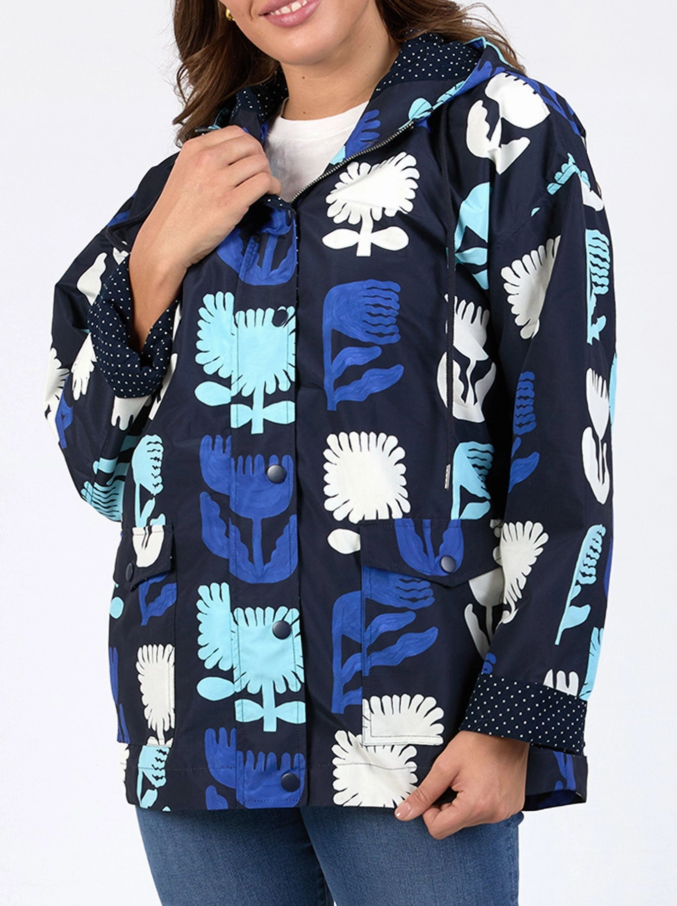 Single Buttons Active Wear ELM x MADELEINE STAMER RAINCOAT