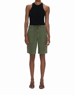 Etta Curved Shorts In Meadow Cargo Pockets Comfortable Wear