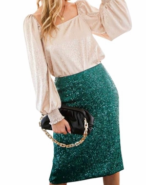 Emerald City Skirt In Hunter Green Versatile Fit