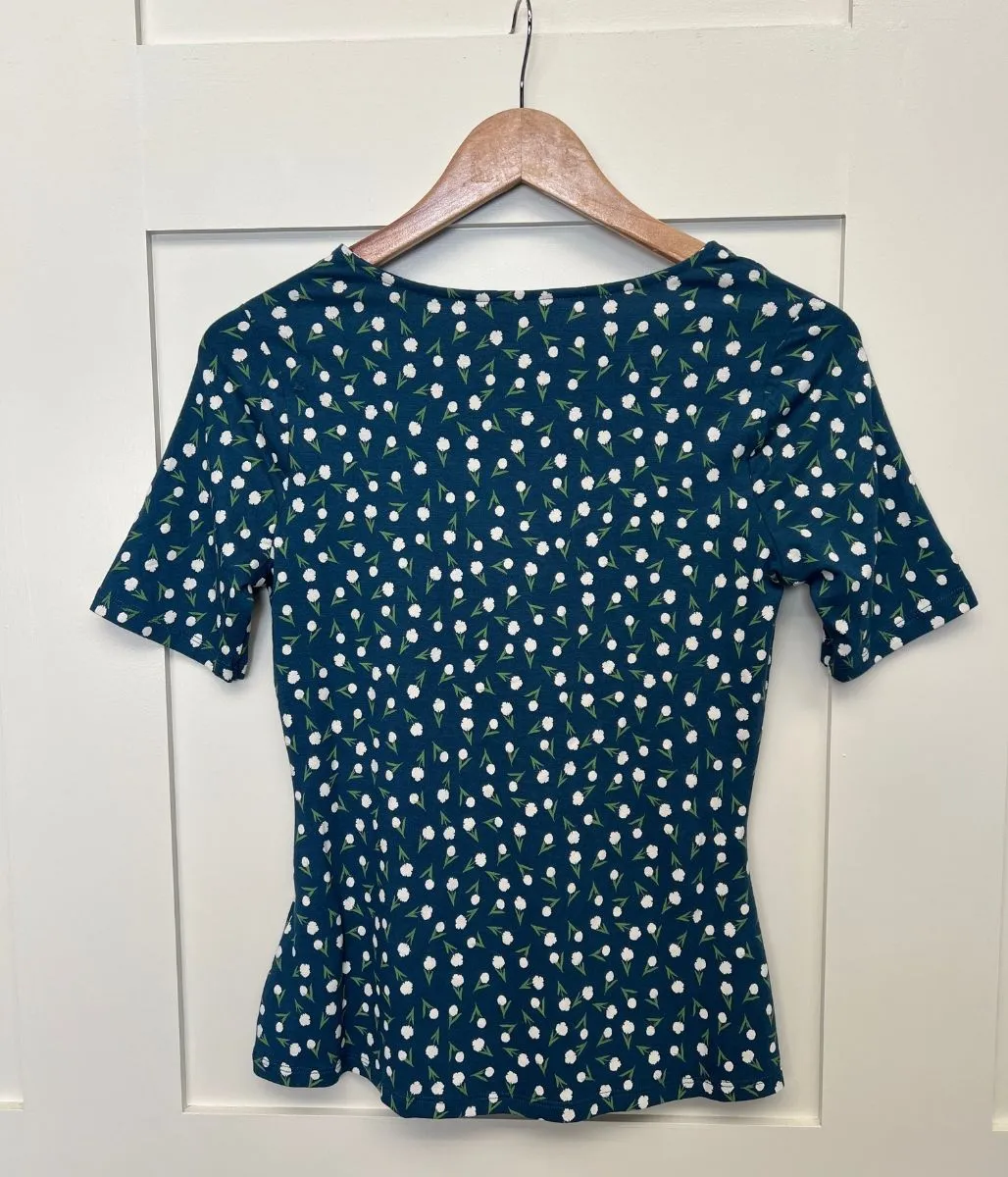 Winter Fashion Relaxed Fit Shirt Ex Seasalt Gentle Wave Ditsy Top