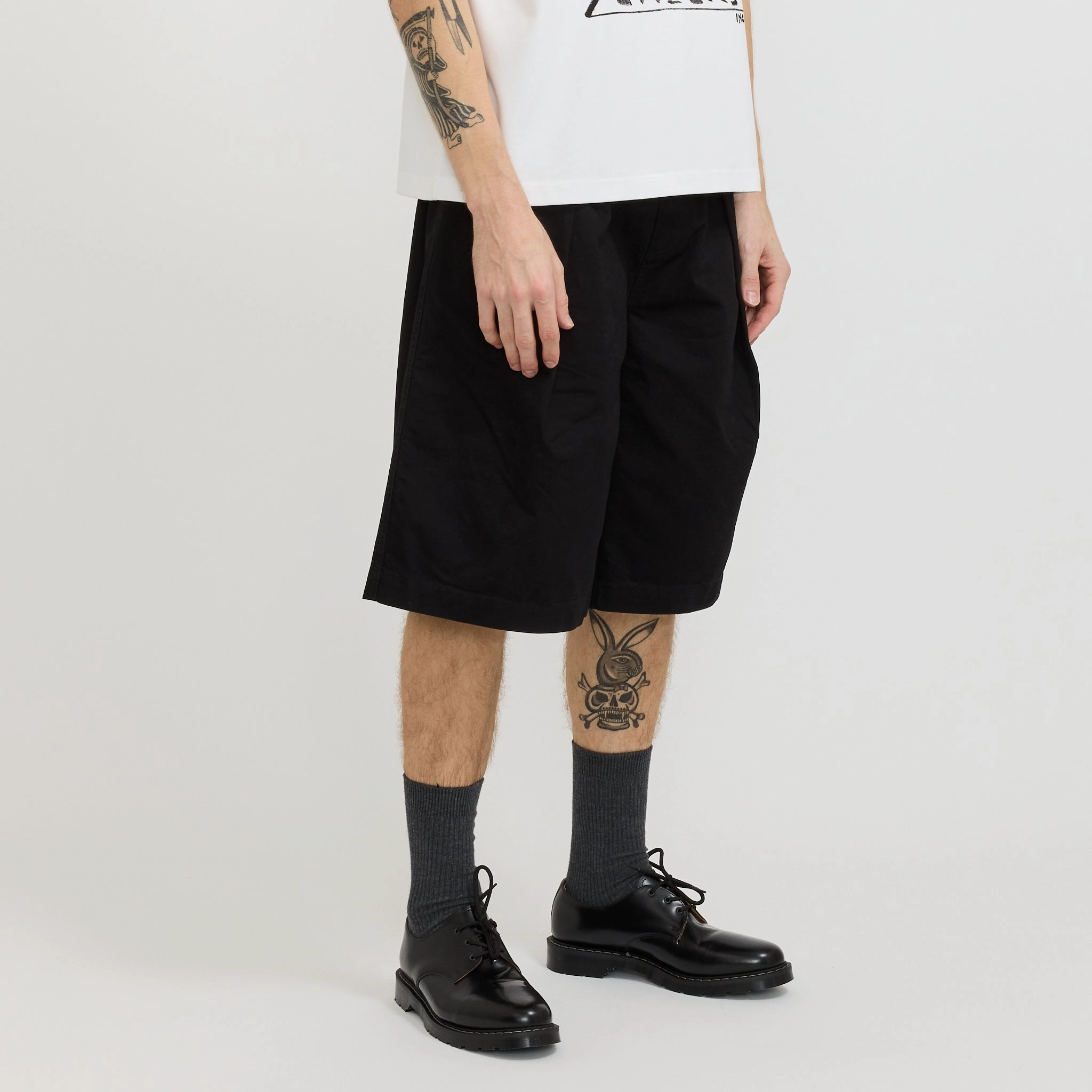 Hakama Shorts Black Ventilated Design Water Repellent Coating