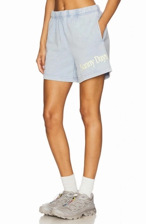 Sunny Days Shorts In Blue Wide Leg Silhouette