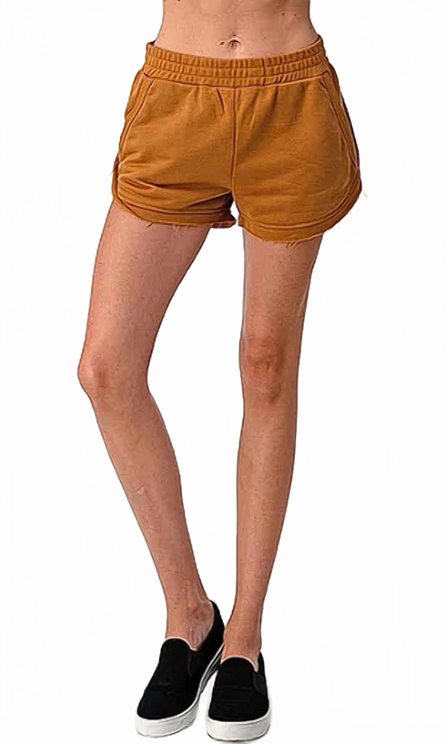 Low Profile Waistband Women's Shorts In Ginger