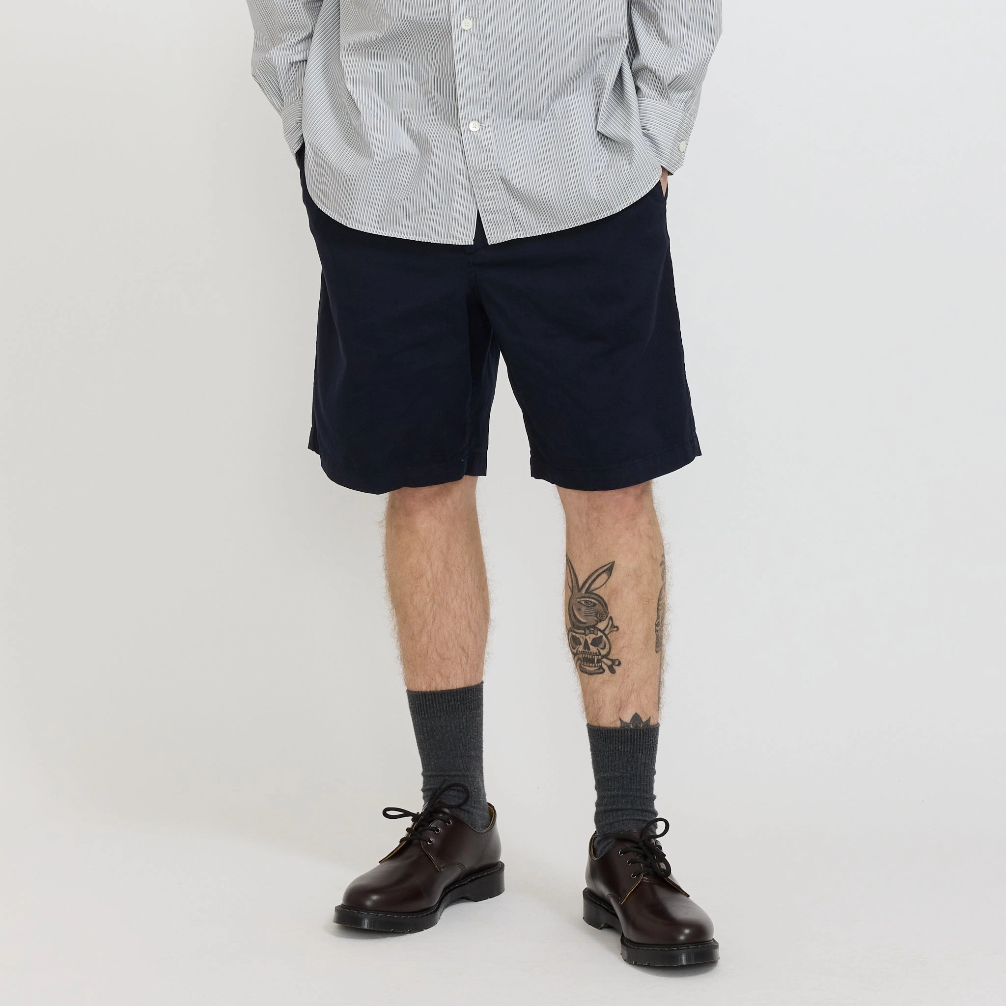 Movement Freedom Wide Range Motion Ezra Relaxed Organic Stretch Twill Short Dark Navy