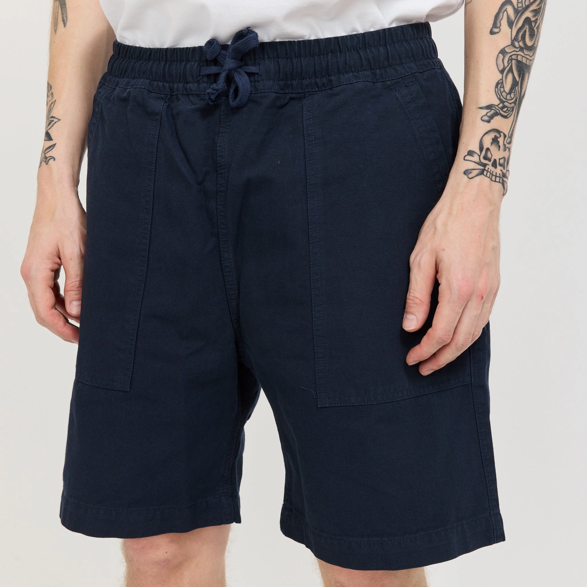 Canvas Chef Shorts Dark Navy Casual Layer