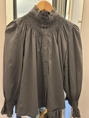 Y 6345 Blouse - Smoke Grey Relaxed Tee