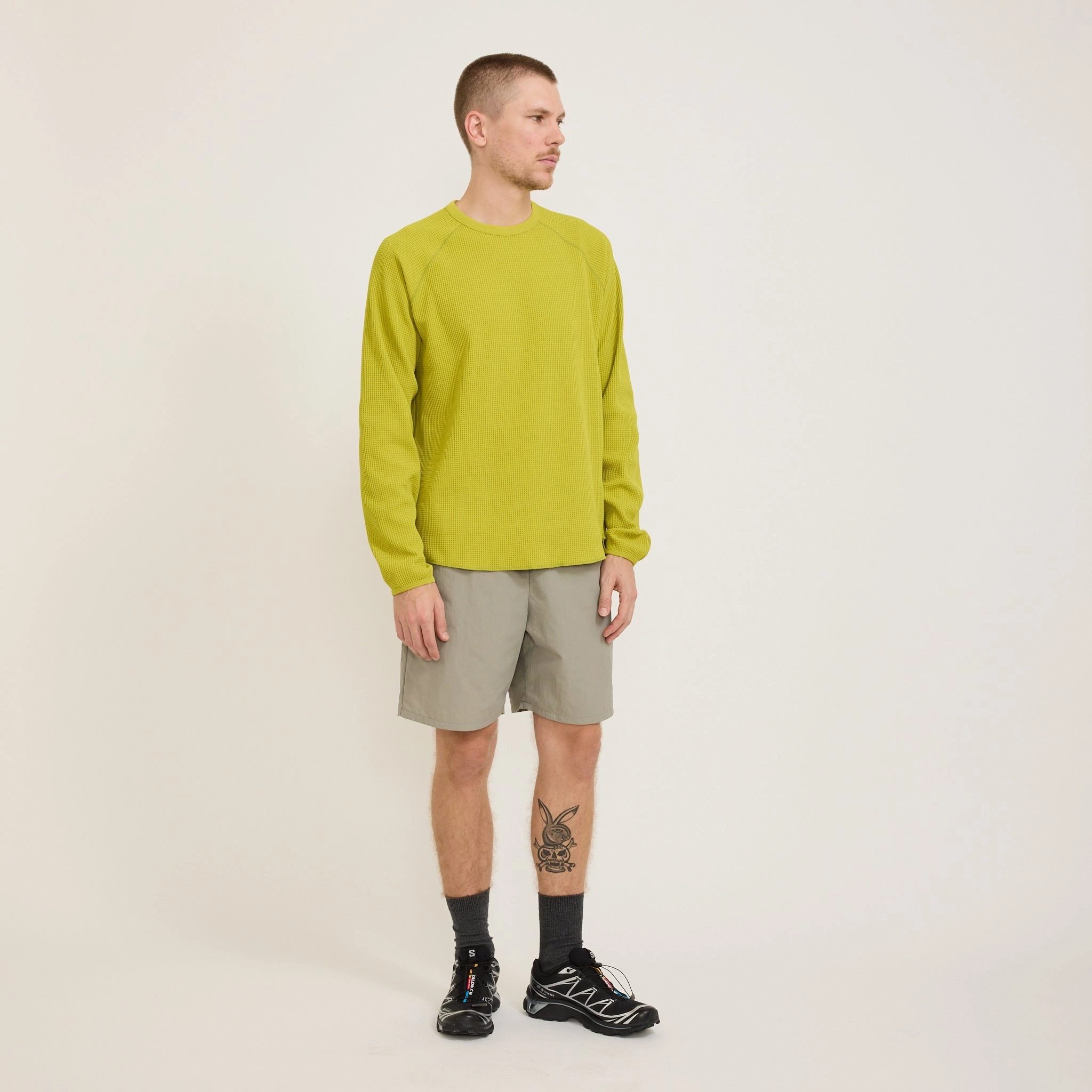 Nylon Shorts Moon Mist Playful Look