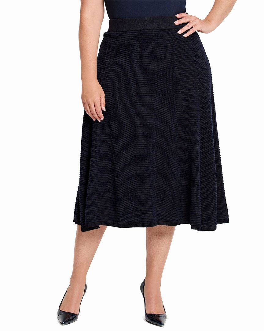 NIC ZOE Plus Pixel Knit Skirt Crisp Edge Breezy Edge
