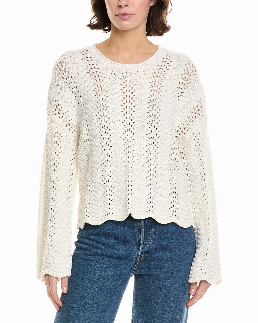 27 Miles Malibu Crochet Sweater Subtle Texture Detail Fast Drying