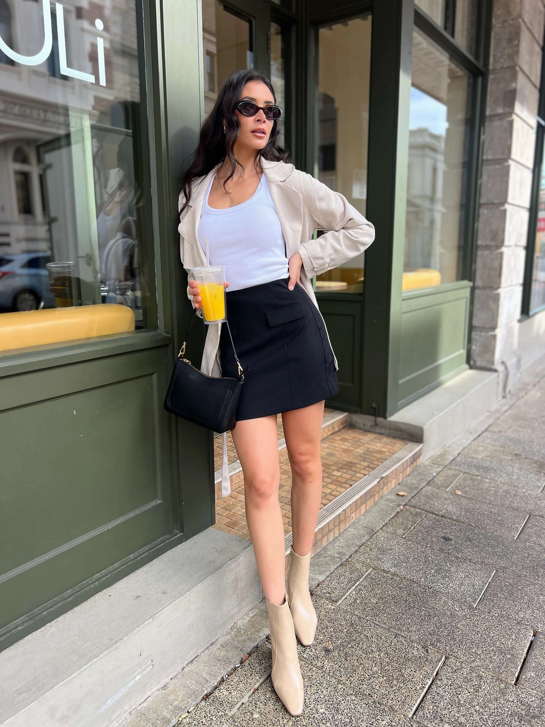 Go Anywhere Moisture wicking POLLIE SKIRT - BLACK