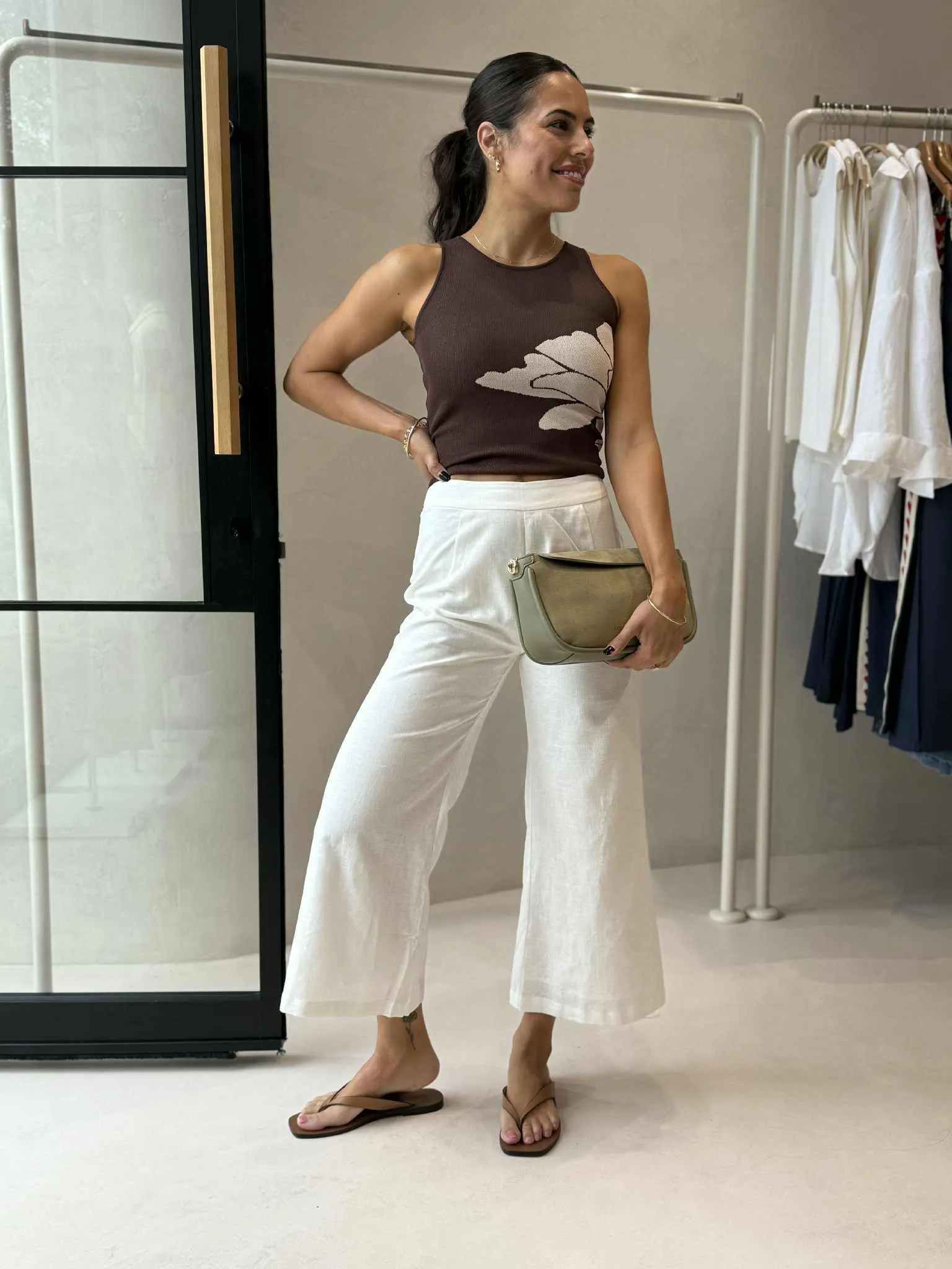 Sport Performance Laser cut VORTEX 3/4 LINEN PANTS