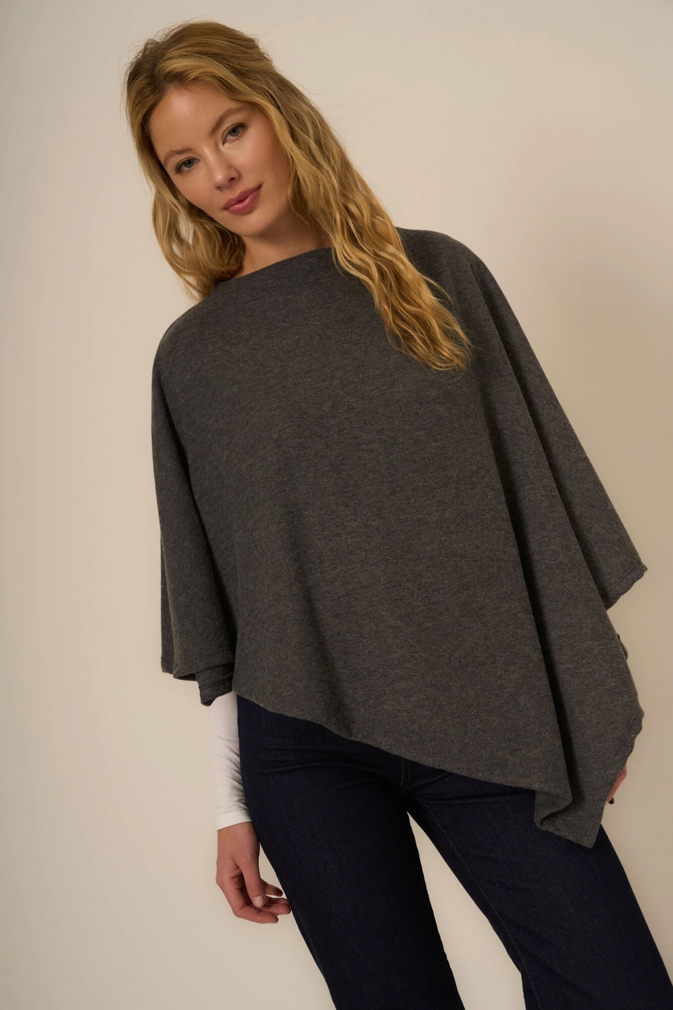 Comfy Essentials Breathable Design First Rodeo Brushed Poncho