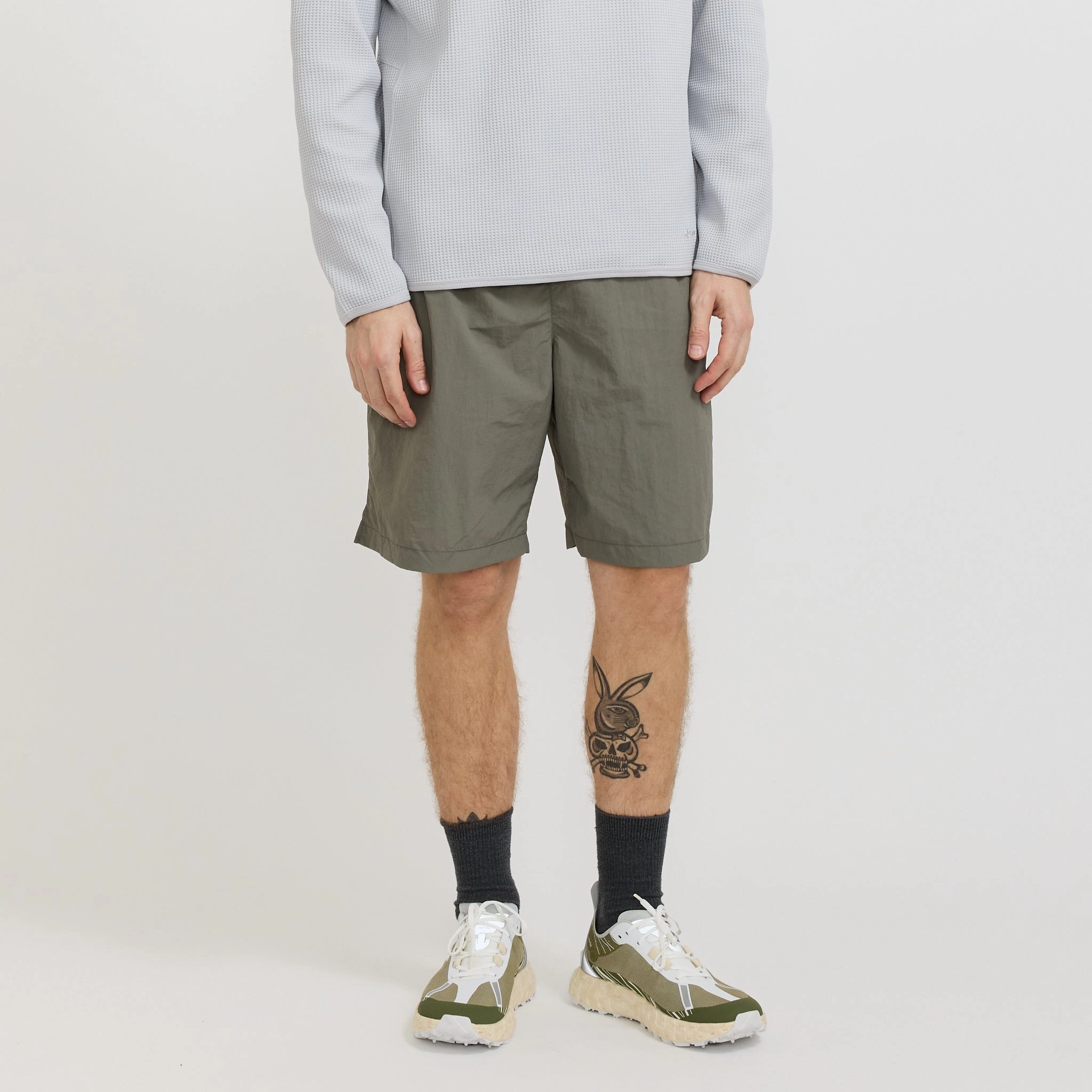 UV Protection Fabric Golf Apparel Nylon Tussah 2-Way Shorts Light Olive