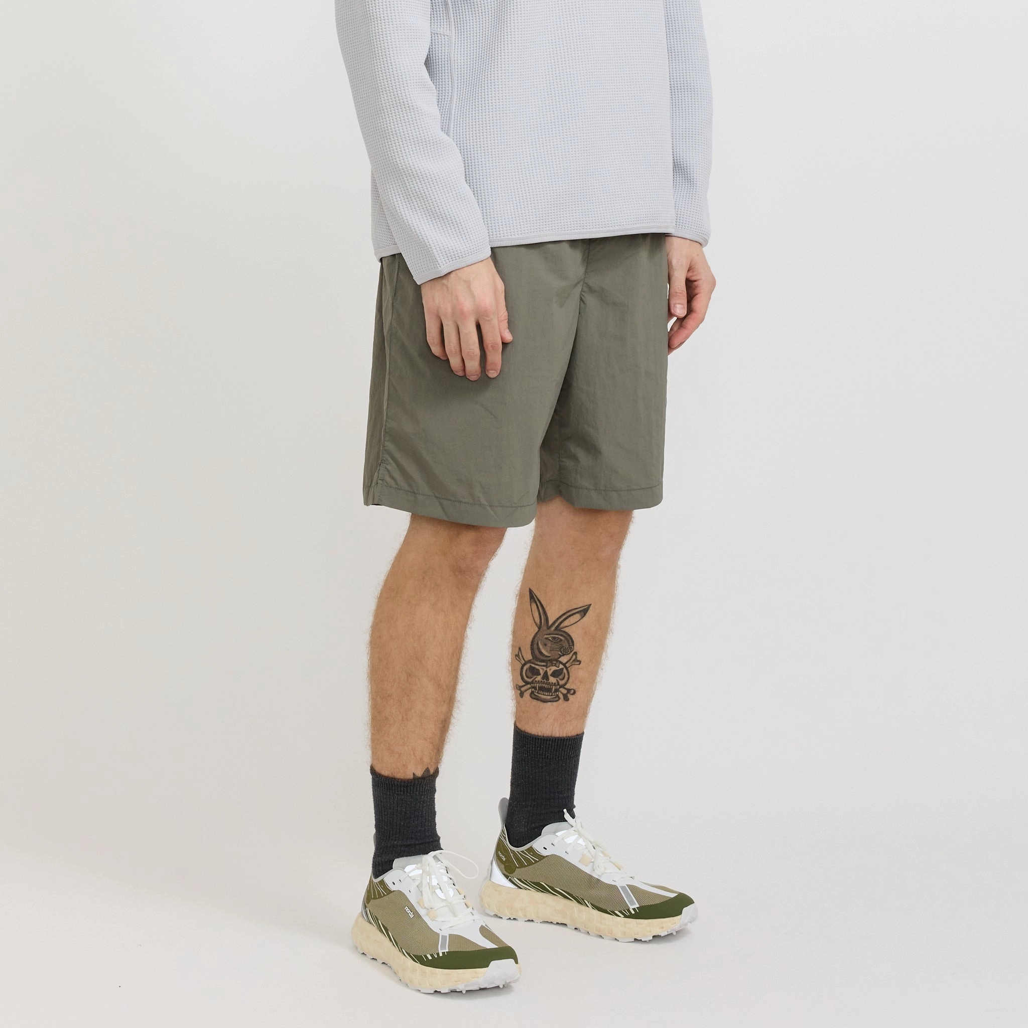 athletic clothing Nylon Tussah 2-Way Shorts Light Olive