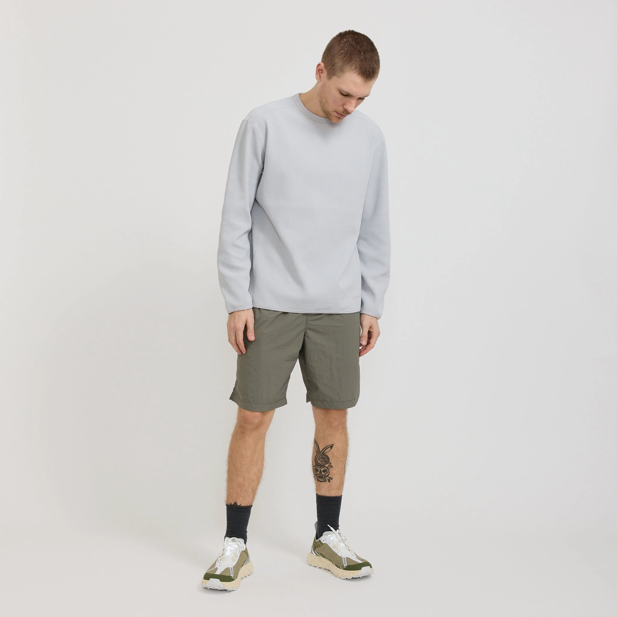 Nylon Tussah 2-Way Shorts Light Olive Vacation Outfit romper