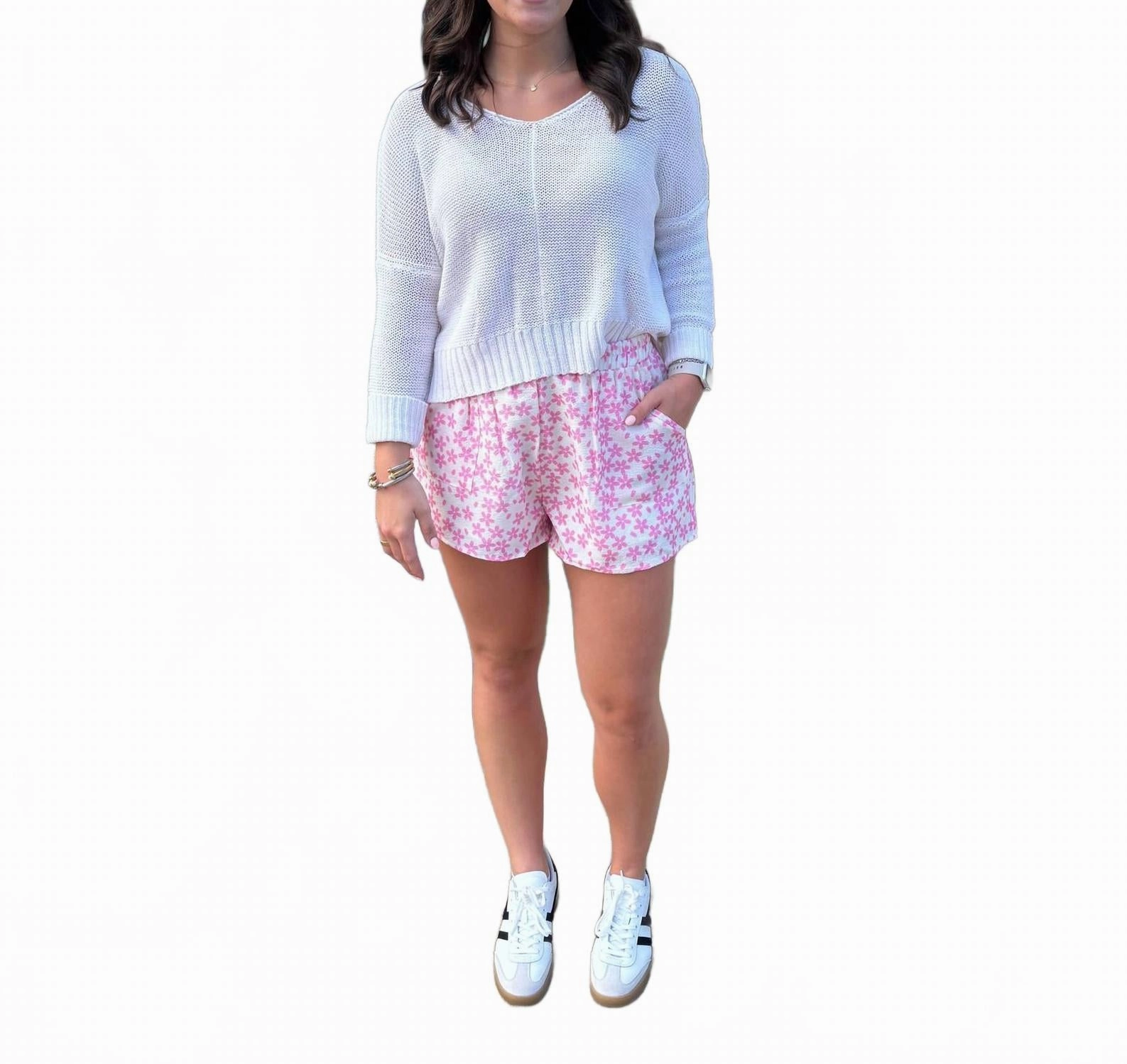 Odor Control Treatment Petal Splash Pull On Shorts In Multi