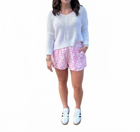 Petal Splash Pull On Shorts In Multi home renovation