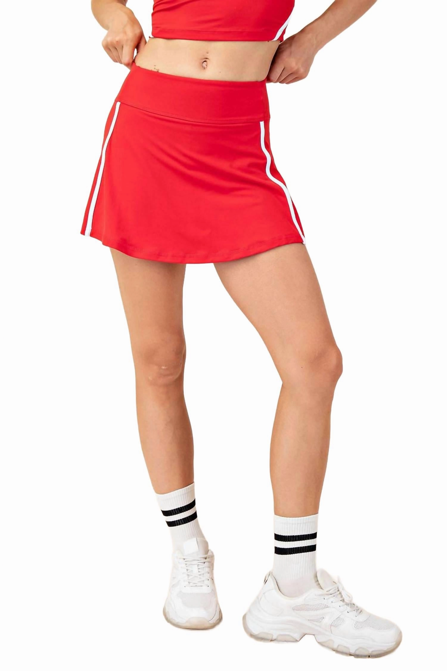 transportation industry Butter Soft Skort In Red/white