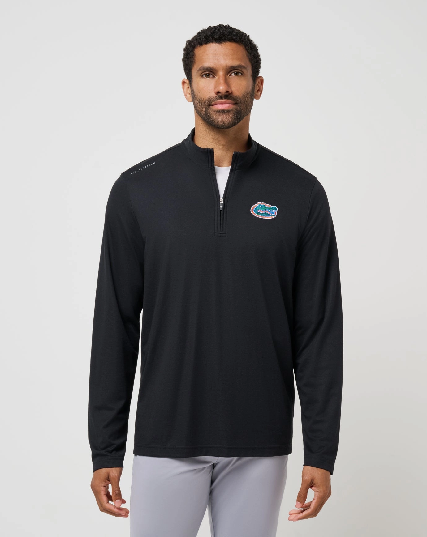 Florida Time To Tailgate Quarter Zip AdjustableHem Non Iron Fabric Tech