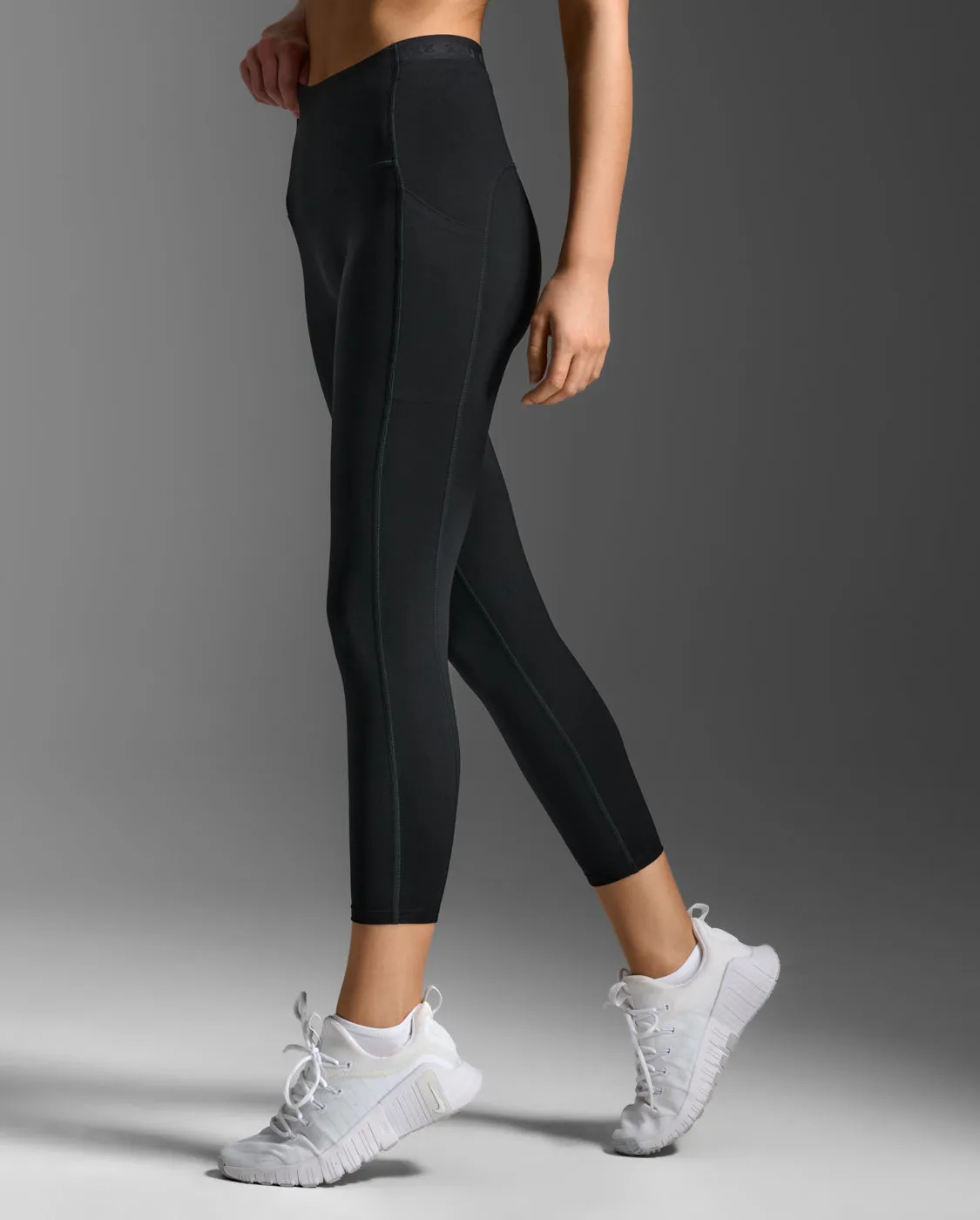 Form Stash Hi-Rise Compression 7/8 Tights with Pockets All-Purpose Comfort Ultra Light Casual Wearer