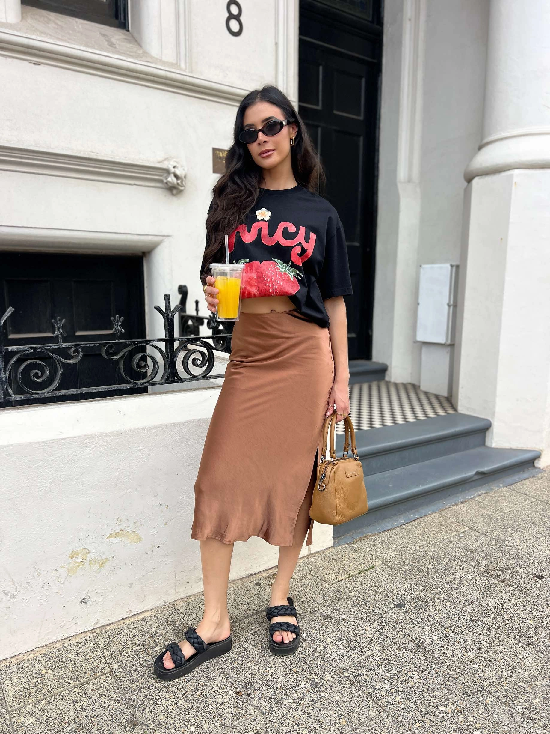 JENSEN SKIRT - RUST Cool Tone Daily Fashion