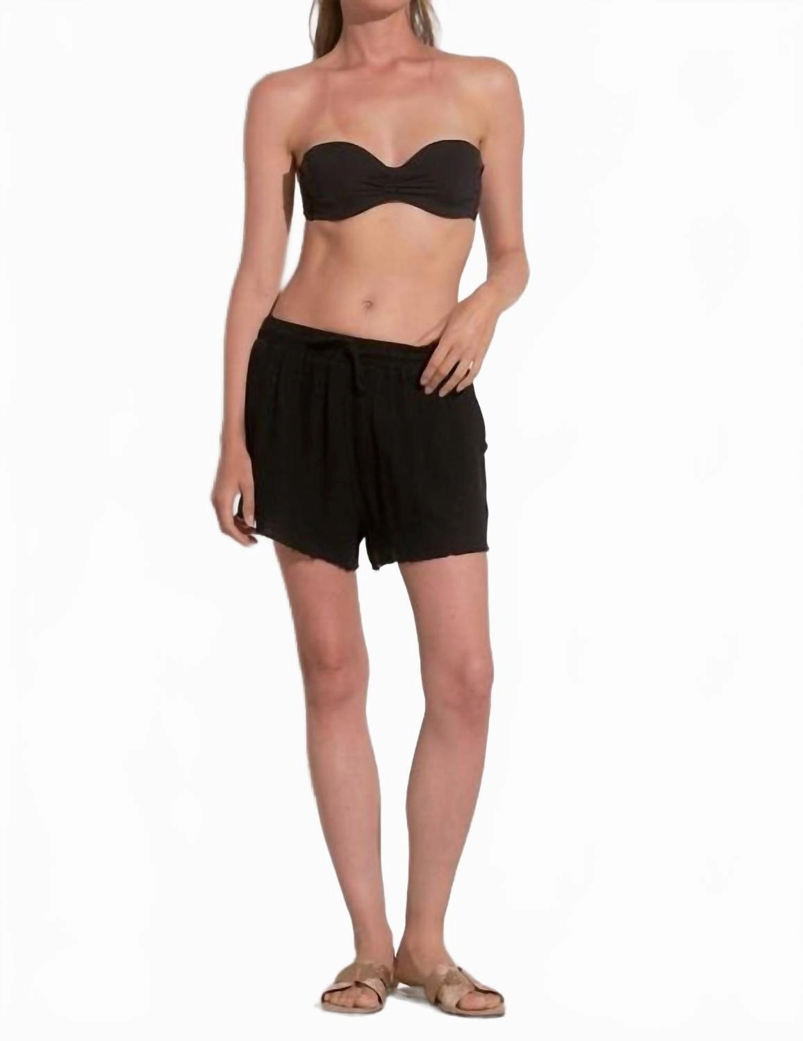 Frayed Edge Resort Shorts In Black OdorControlTech