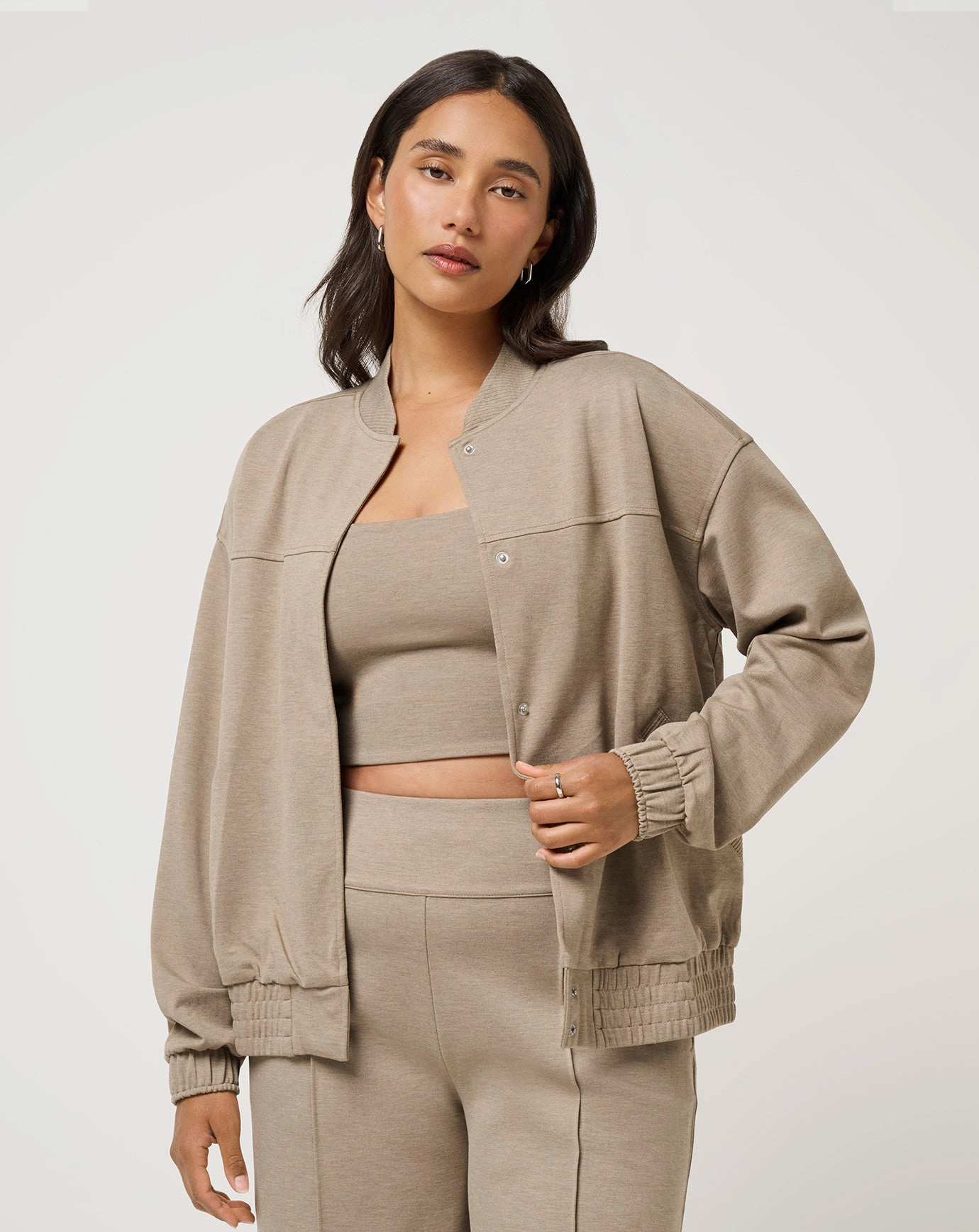 Light Reflectivity Trim Waterproof Zipper Friday Doubleknit Bomber