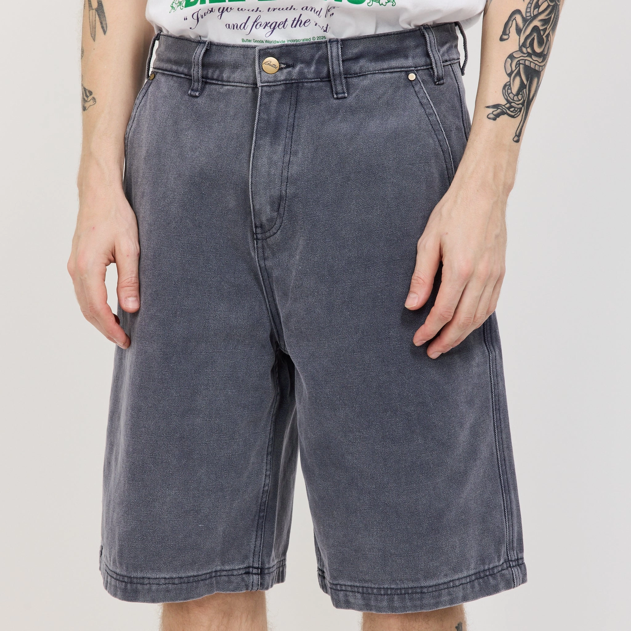 hip look Work Shorts Slate