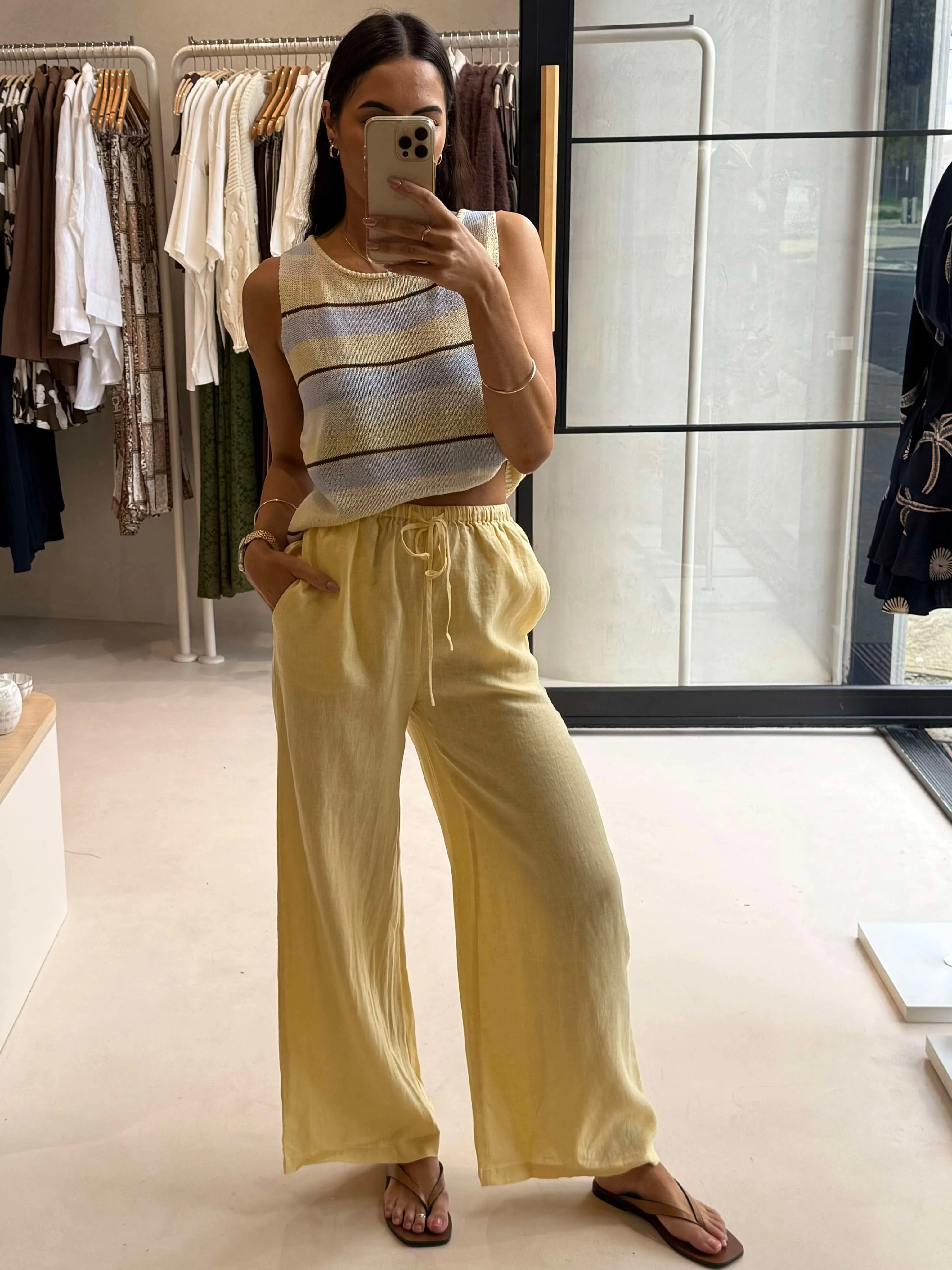 Anti Snag Threading Comfy Movement TYRA PANTS - SUNSHINE