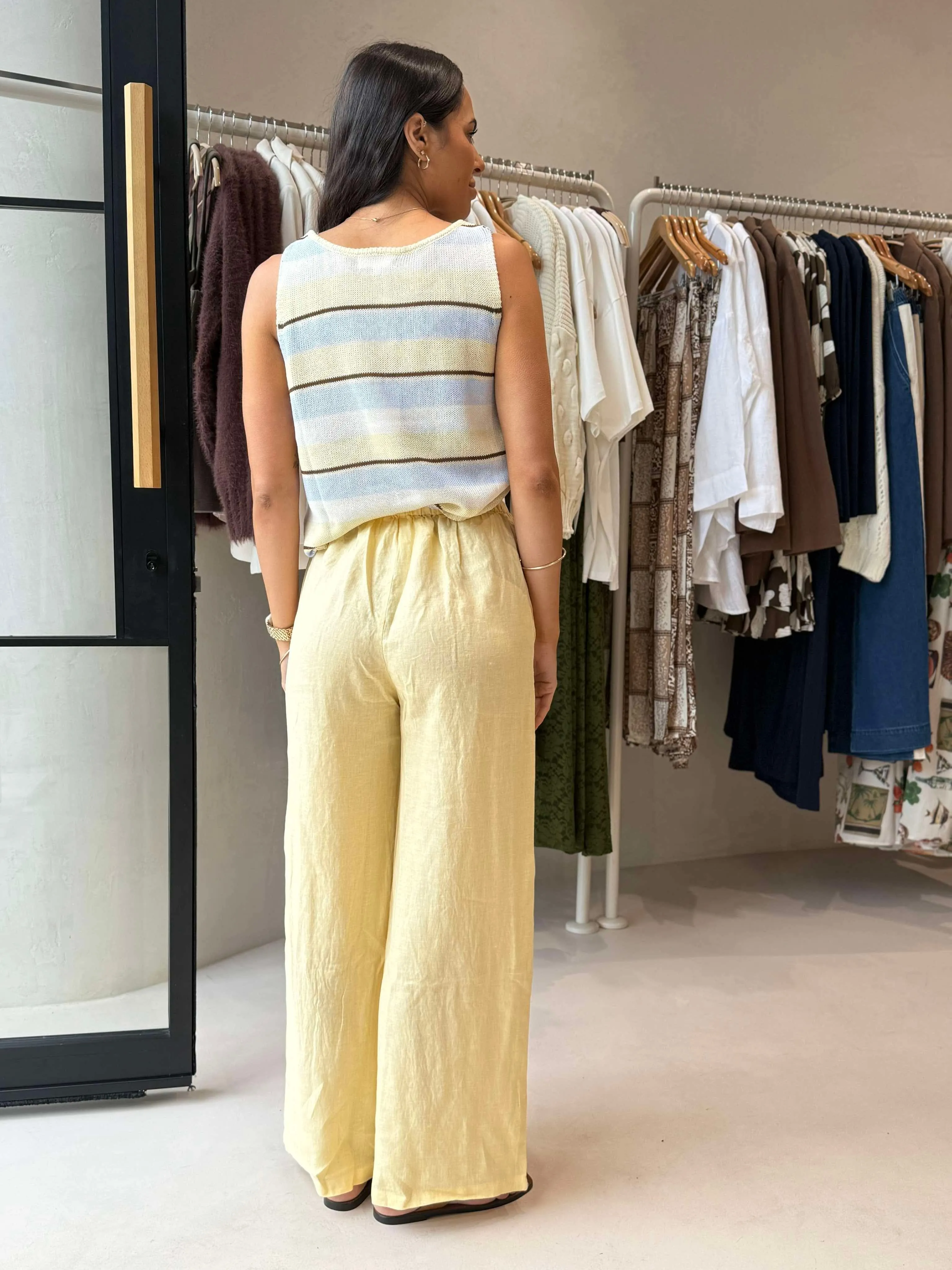 TYRA PANTS - SUNSHINE Odor control Adjustable drawstring