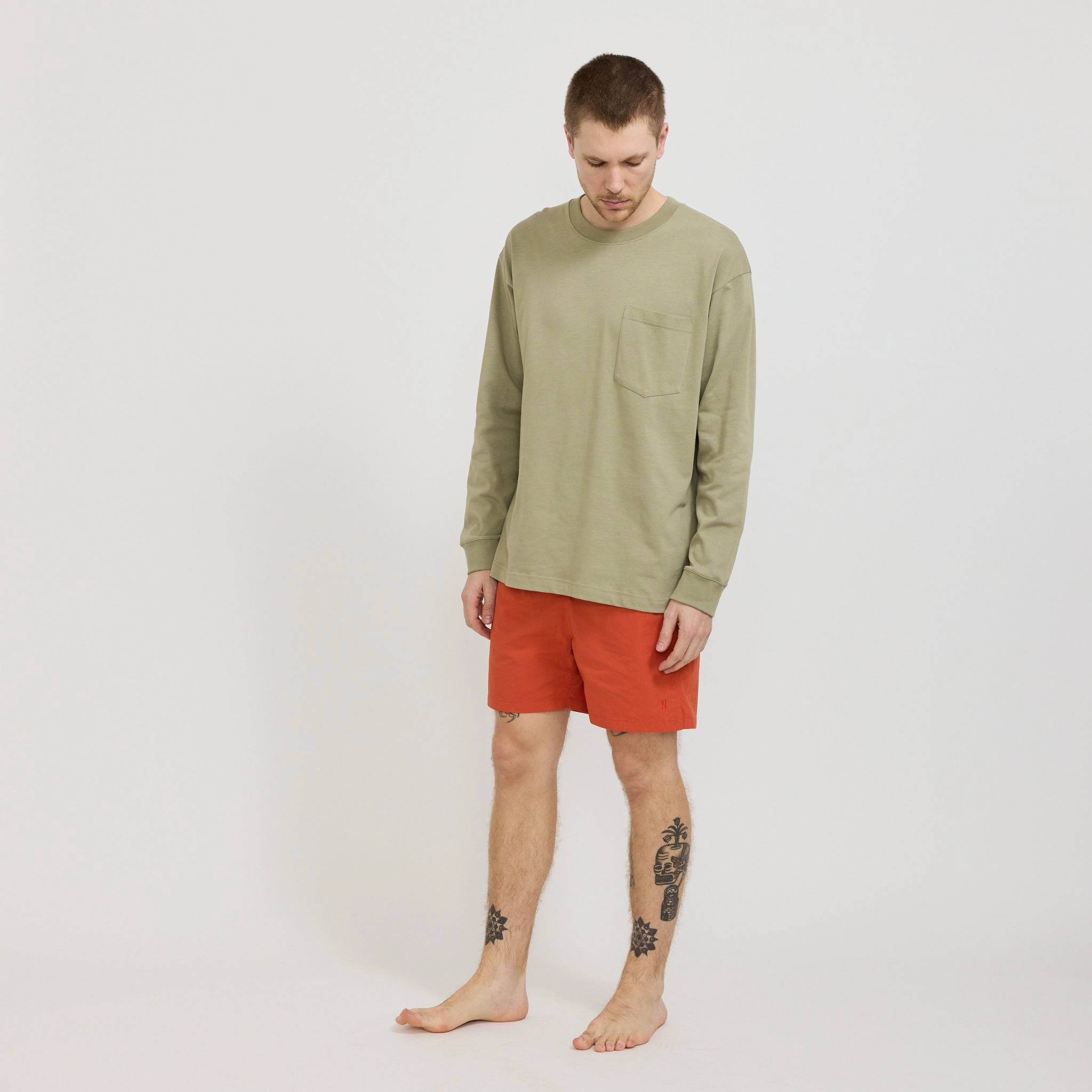 Hauge Recycled Nylon Swimmers Blood Orange Summer Wardrobe Easy Care Material