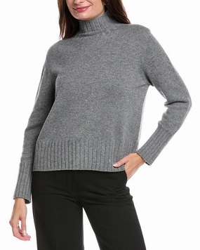 Peserico Mock Neck Wool & Cashmere-Blend Sweater Hygroscopic Fiber Blend