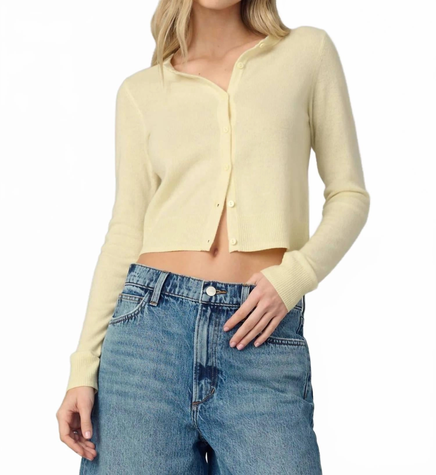 Dani Cashmere Cardigan In Anise Flower Moisture wicking