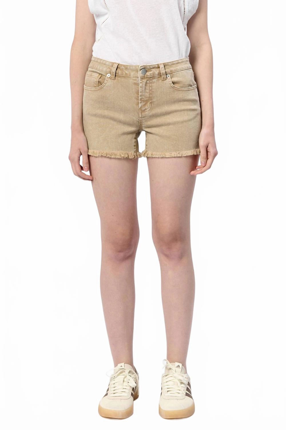 sophisticated appearance Gigi Denim Short In Biscuit